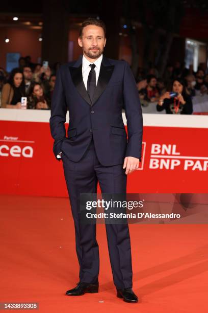 Matthias Schoenaerts attends the red carpet for "Django - The Series" during the 17th Rome Film Festival at Auditorium Parco Della Musica on October...