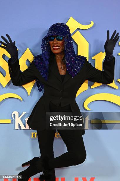 Grace Jones attends the "Glass Onion: A Knives Out Mystery" European Premiere and Closing Night Gala during the 66th BFI London Film Festival at The...