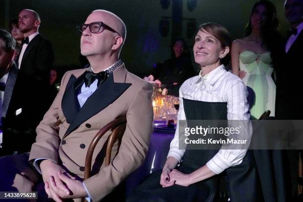 Ryan Murphy and honoree Julia Roberts attend the Academy Museum of Motion Pictures 2nd Annual Gala presented by Rolex at Academy Museum of Motion...