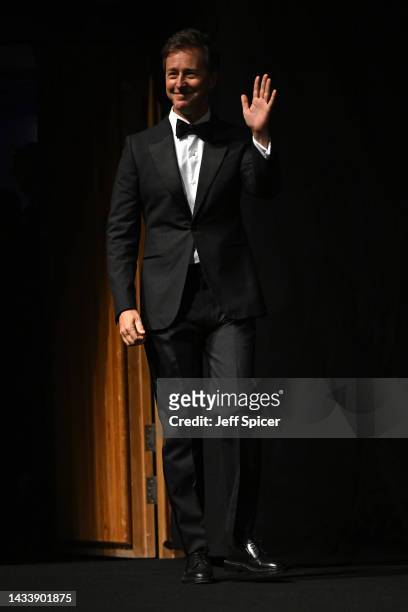 Edward Norton attends the "Glass Onion: A Knives Out Mystery" European Premiere and Closing Night Gala during the 66th BFI London Film Festival at...