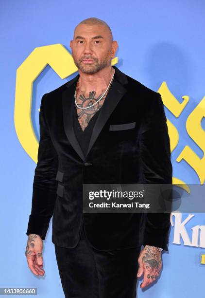 Dave Bautista attends the "Glass Onion: A Knives Out Mystery" European Premiere Closing Night Gala during the 66th BFI London Film Festival at The...