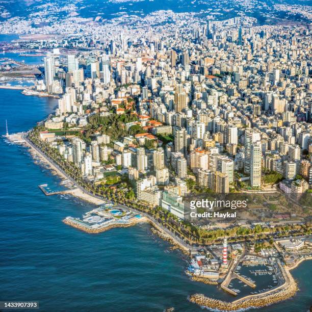 beirut - beirut aerial stock pictures, royalty-free photos & images