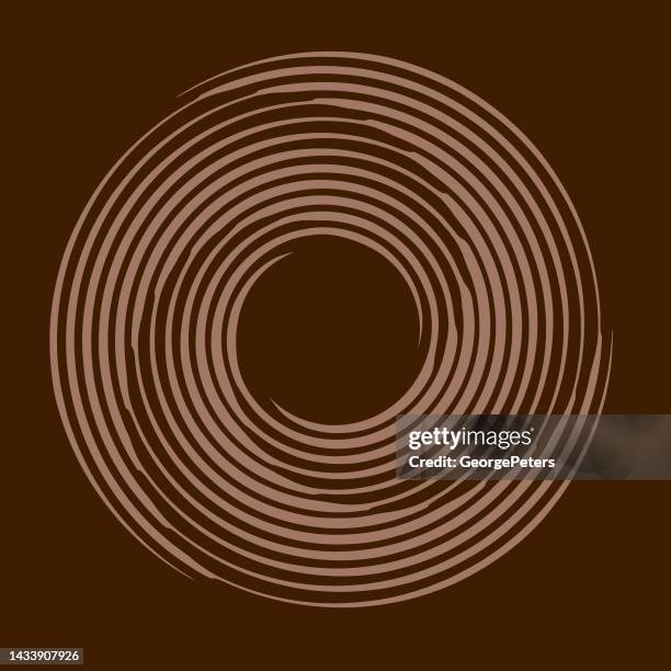 spiral concentric pattern - chocolate swirl stock illustrations