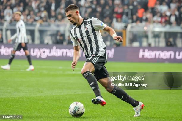 Francisco Montero of Besiktas during the Turkish Super Lig match between Besiktas and Trapzonspor at Stadion Vodafone Park on October 16, 2022 in...