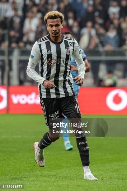 Dele Alli of Besiktas during the Turkish Super Lig match between Besiktas and Trapzonspor at Stadion Vodafone Park on October 16, 2022 in Istanbul,...