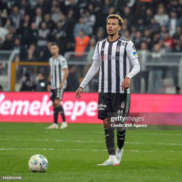 Dele Alli of Besiktas during the Turkish Super Lig match between Besiktas and Trapzonspor at Stadion Vodafone Park on October 16, 2022 in Istanbul,...