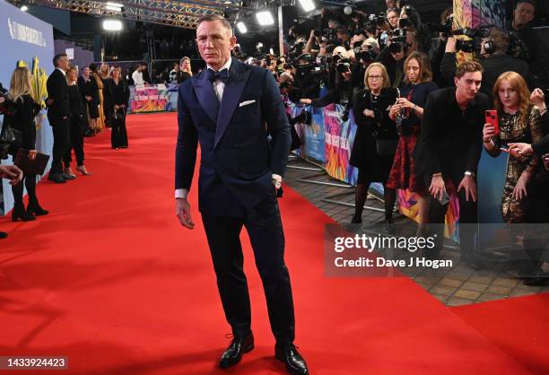 Daniel Craig attends the "Glass Onion: A Knives Out Mystery" European Premiere Closing Night Gala during the 66th BFI London Film Festival at The...