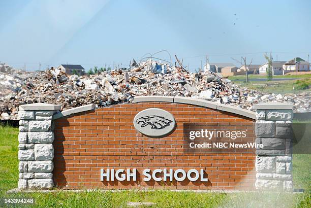 Return to Joplin almost 1 year later -- Pictured: After demolition, this is what remains of the Joplin High School destroyed by the tornado on May...