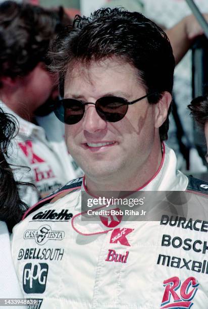 Racer Michael Andretti prior to the Long Beach Grand Prix Race, April 11, 1997 in Long Beach, California.