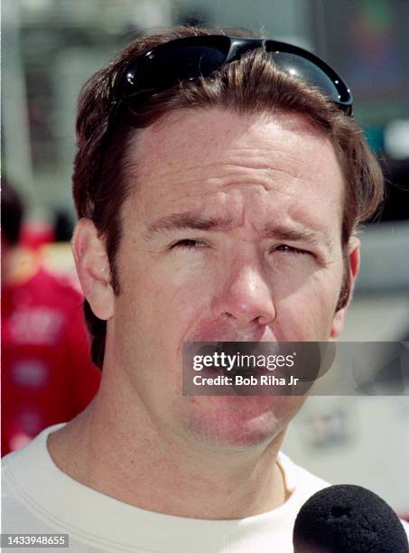 Top-ranked CART Racer Jimmy Vasser prior to the Long Beach Grand Prix Race, April 11, 1997 in Long Beach, California.