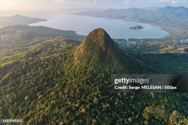 high angle view of landscape against sky,mayotte - comores stock pictures, royalty-free photos & images