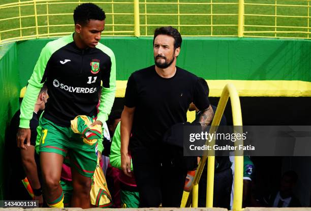 Cesar Peixoto of FC Pacos de Ferreira before the start of the Portuguese Cup match between Vitoria FC and FC Pacos de Ferreira at Estadio do Bonfim...