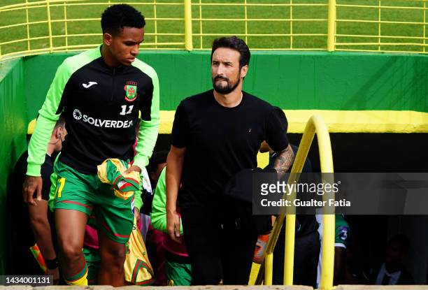 Cesar Peixoto of FC Pacos de Ferreira before the start of the Portuguese Cup match between Vitoria FC and FC Pacos de Ferreira at Estadio do Bonfim...