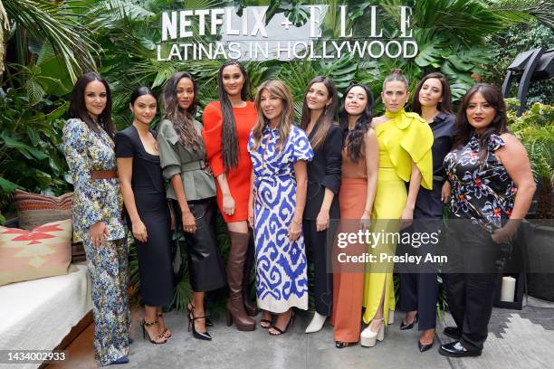 Melissa Fumero, Camila Mendes, Zoe Saldana, Lee Rodriguez, Elle Editor-in-Chief Nina García, Victoria Justice, Aimee Garcia, Karla Souza, Génesis...