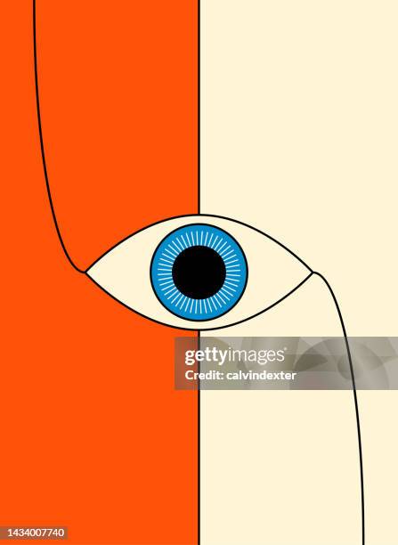 eye poster illustration - abstract eye stock illustrations
