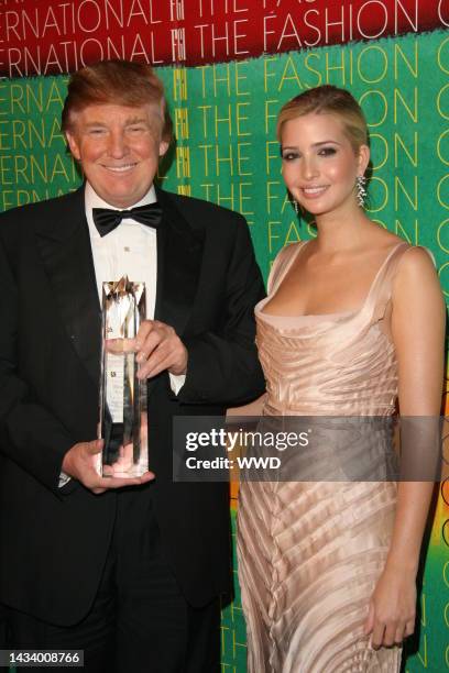 Honoree Donald Trump and daughter Ivanka Trump attend Fashion Group International\'s 22nd Annual Night of Stars at Cipriani 42nd Street.