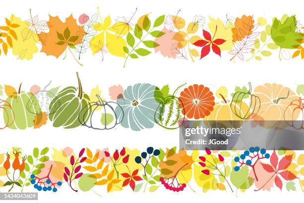 nahtlose herbsthintergründe - fall harvest stock-grafiken, -clipart, -cartoons und -symbole