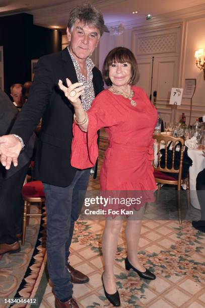 Presenter Tex and Daniele Evenou attend CiteStars association's 3rd Ceremony Dinner of Etoiles d'Or at Hotel Intercontinental on october 16, 2022 in...