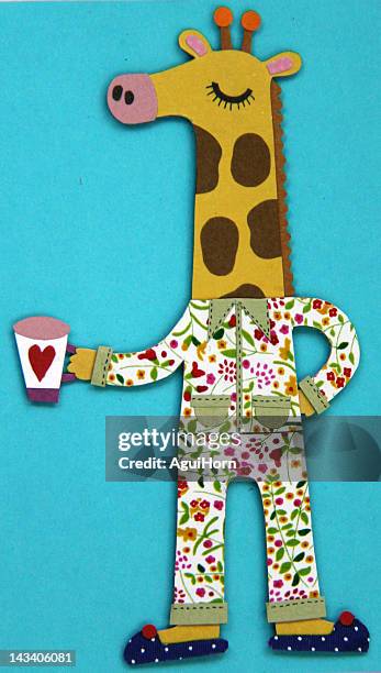 giraffe - curitiba stock-grafiken, -clipart, -cartoons und -symbole
