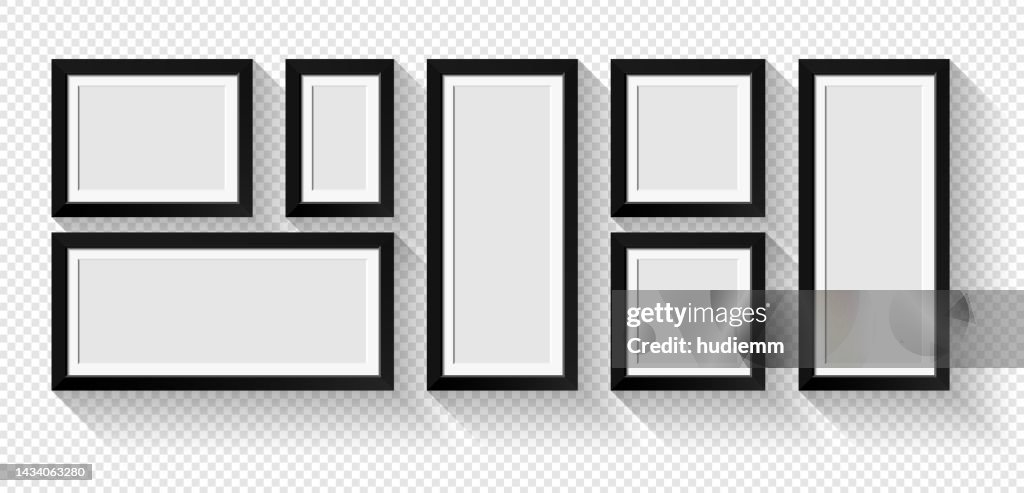 Vector Picture Frame Set Isolated On White Background High-Res Vector ...