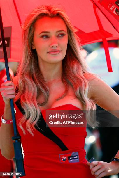 Ducati girl on the grid during the race of the MotoGP of Australia at Phillip Island Grand Prix Circuit on October 16, 2022 in Phillip Island,...