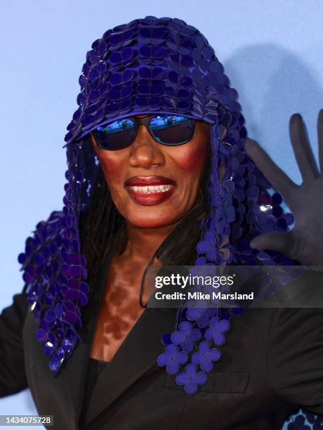 Grace Jones attends the "Glass Onion: A Knives Out Mystery" European Premiere Closing Night Gala during the 66th BFI London Film Festival at The...