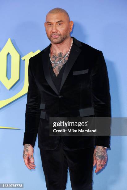 Dave Bautista attends the "Glass Onion: A Knives Out Mystery" European Premiere Closing Night Gala during the 66th BFI London Film Festival at The...