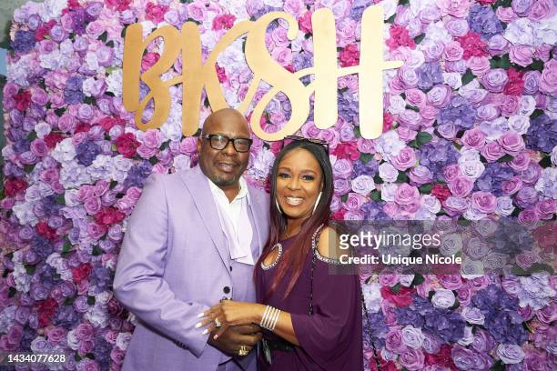 Bobby Brown and Angela Winbush attends the 3rd annual "Celebration Of Serenity" Gala at Porter Valley Country Club on October 16, 2022 in Northridge,...