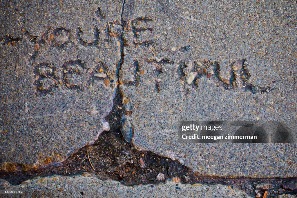 Written On Rocks Youre Beautiful Written On Rocks High-Res Stock Photo - Getty Images