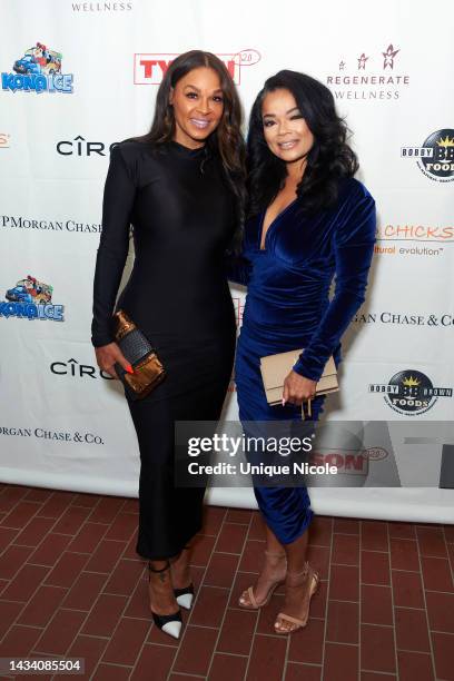 Sheree Zampino with guest attends the 3rd annual "Celebration Of Serenity" Gala at Porter Valley Country Club on October 16, 2022 in Northridge,...