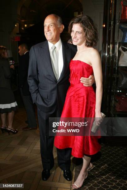 Oscar de la Renta and Eliza Bolen attend Bergdorf Goodman\'s party in honor of the designer\'s 35th anniversary.