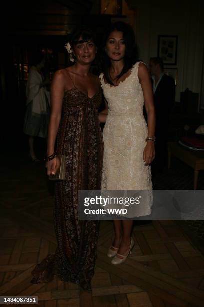 Roopal Patel and a guest attend Bergdorf Goodman\'s Oscar de la Renta 35th anniversary party.