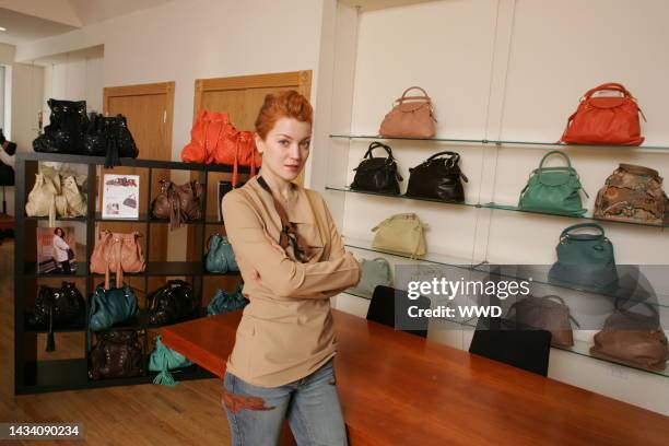 Bulga designer Natalia Konovalova. Konovalova launched the handbag line in fall 2003.