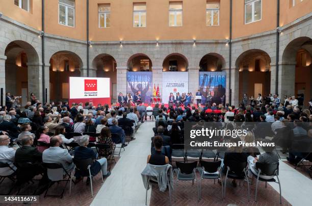 General view of the award ceremony of the 7 Estrellas del Deporte de la Comunidad de Madrid Awards, at the Real Casa de Correos, on 17 October, 2022...