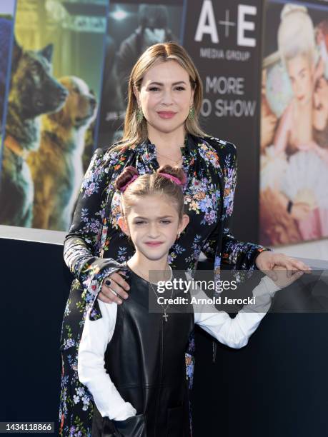 Alyssa Milano and her daughter Elizabella Dylan Bugliari attend ‘’The Hollywood Reporter Women In Global Entertainment Lunch’’ Photocall on October...