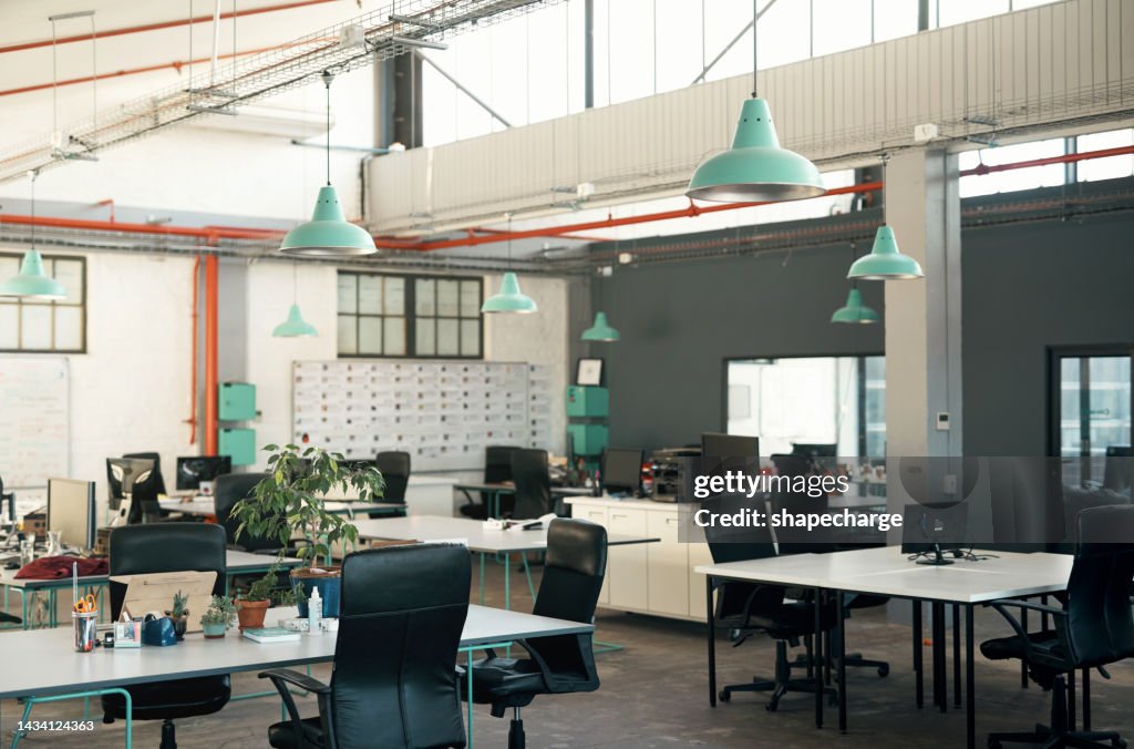Empty Modern Office Space Coworking Interior Design And Creative ...