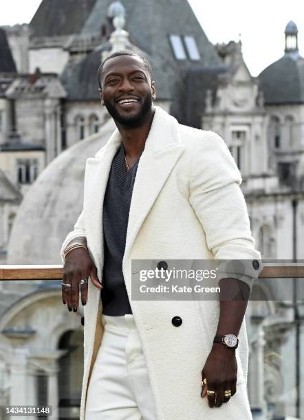 Aldis Hodge attends the "Black Adam" photocall at The Corinthia Hotel on October 17, 2022 in London, England.