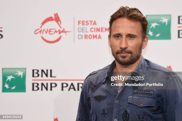 Belgian actor Matthias Schoenhaerts at Rome Film Fest 2022. The series Diango photocall. Rome , October 16th, 2022