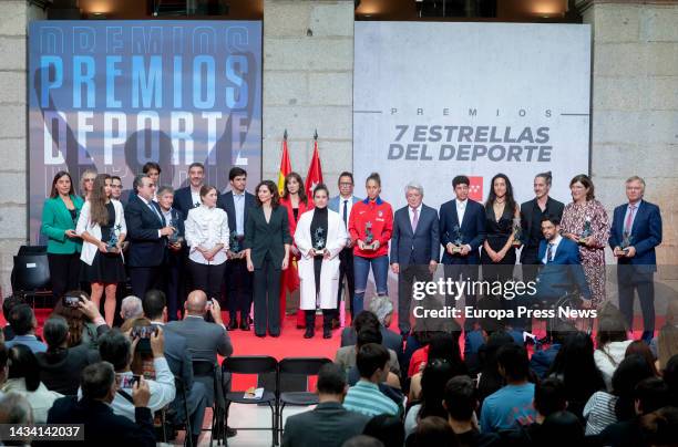 The Regional Minister of Culture, Tourism and Sport of the Community of Madrid, Marta Rivera de la Cruz and the President of the Community of Madrid,...