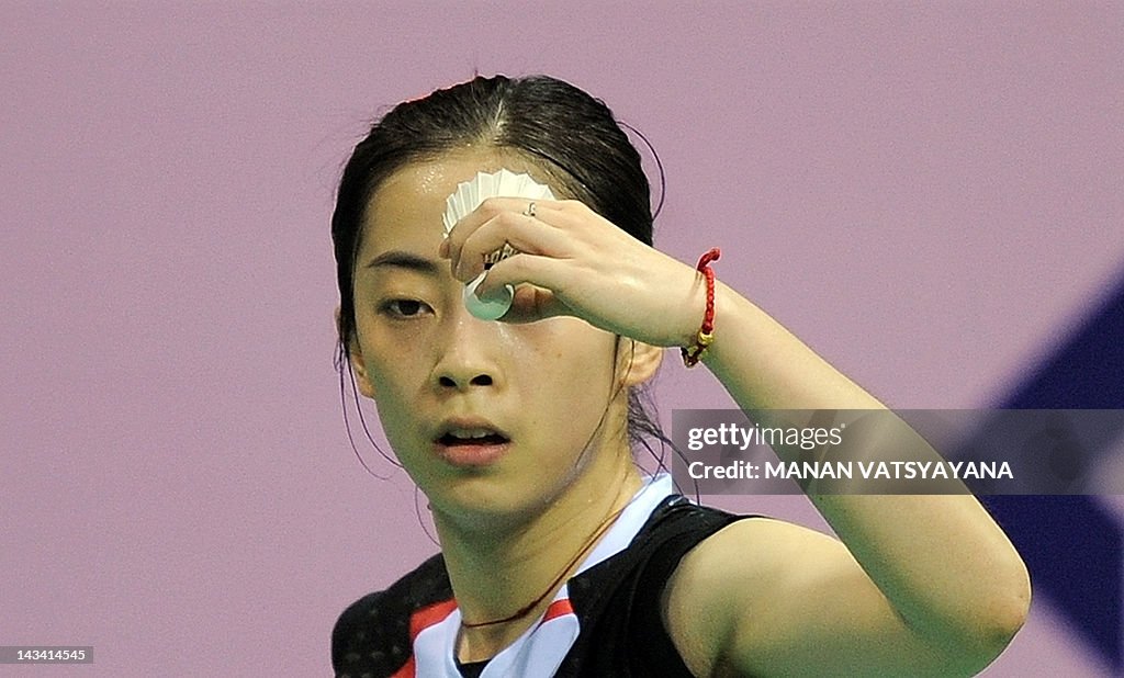 Badminton player Shixian Wang of China s