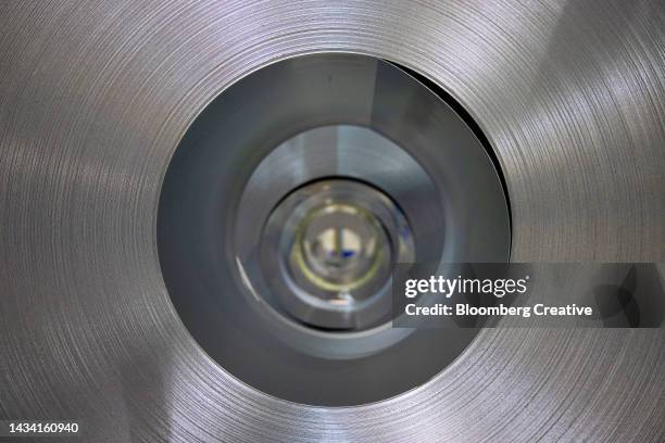 a roll of steel sheet - iron roll stock pictures, royalty-free photos & images