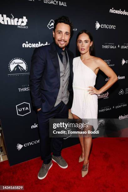 Chester See and Kristy Dawn Dinsmore attend the 13th Annual Thirst Gala & 2nd Annual Legacy Ball at The Beverly Hilton on October 15, 2022 in Beverly...