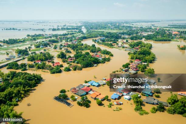 natural diaster and flooding. - climate change foto e immagini stock