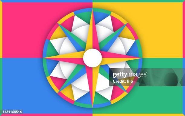 Compass Direction Abstract Background Design High-Res Vector Graphic ...