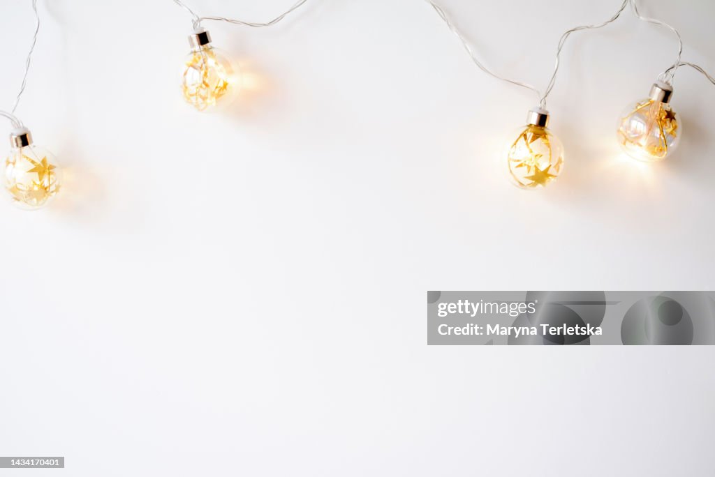 Garland on a white background. Christmas. New Year.