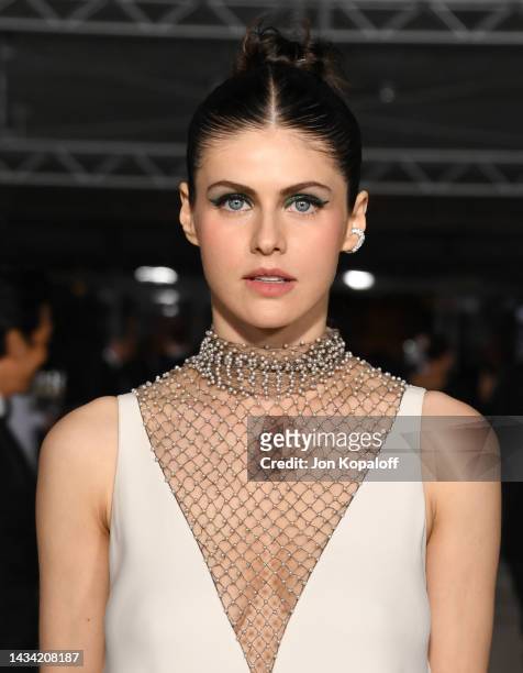 Alexandra Daddario attends 2nd Annual Academy Museum Gala at Academy Museum of Motion Pictures on October 15, 2022 in Los Angeles, California.