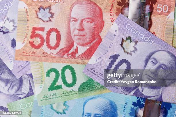 canadian dollars as a background - twenty canadian dollar note stock pictures, royalty-free photos & images