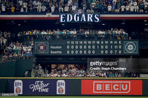 Game three of the American League Division Series between the Houston Astros and the Seattle Mariners enters the bottom of the eighteenth inning at...