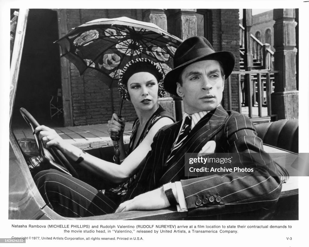 Michelle Phillips and Rudolf Nureyev arrive at film location together... News Photo - Images