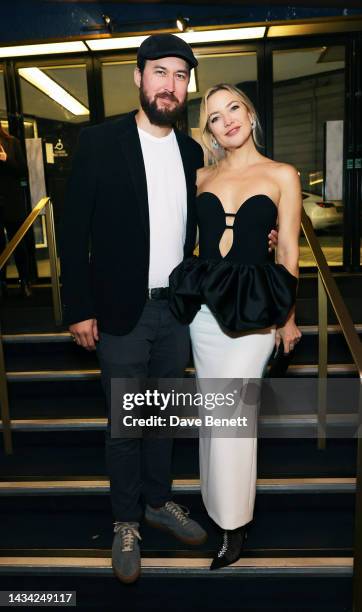 Danny Fujikawa and Kate Hudson attend a special screening and Q&A for "Glass Onion: A Knives Out Mystery" at The Curzon Mayfair on October 17, 2022...